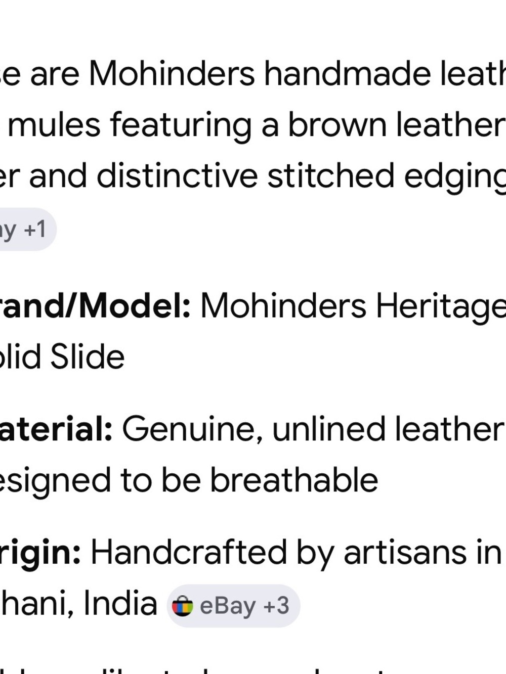 Mohinders Handmade  Brown Leather Slip-On Mule Loafers - Picture 3 of 12